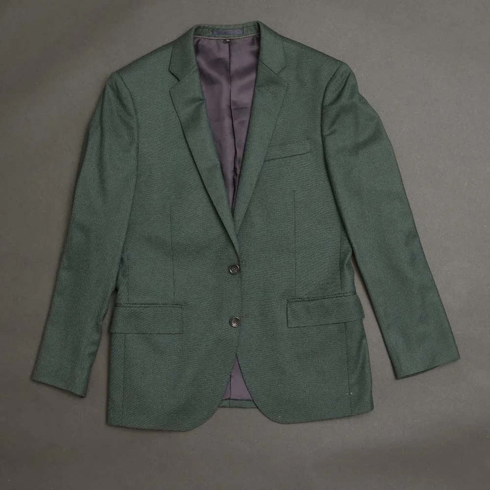 J Crew Ludlow Slim-fit suit jacket with double vent in Italian wool Green 38S - Picture 1 of 4